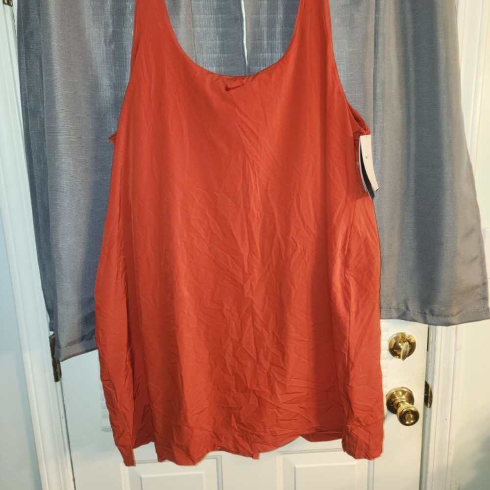 Nike Women's Red Jumpsuit Workout Dress With Built In Shorts